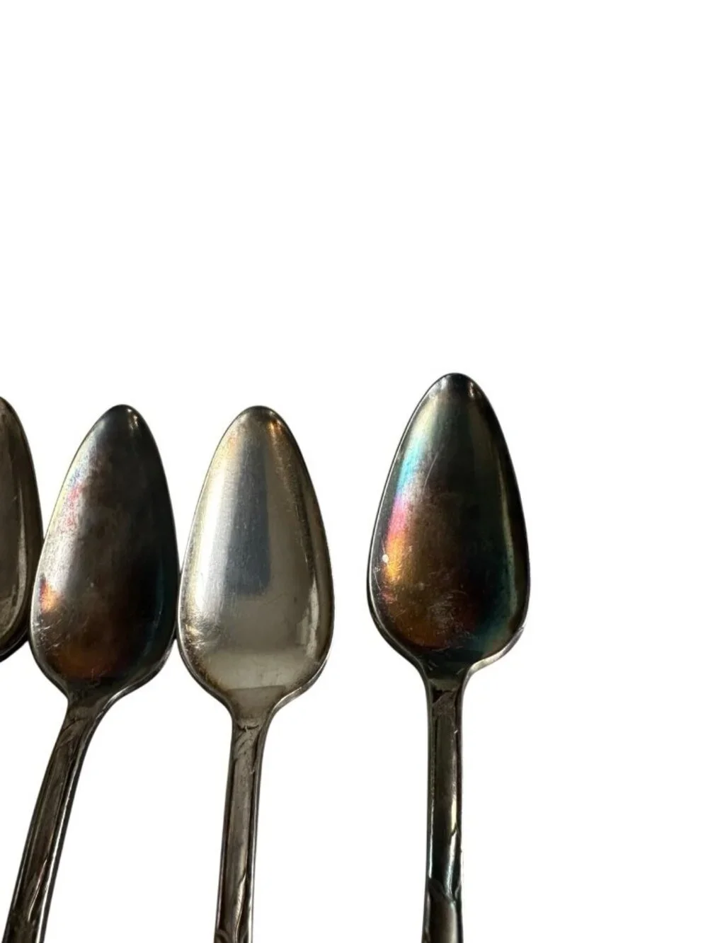 Antique 1910 Rogers & Son AA Sunkist Pattern Set Of 6 Spoons Silverplate